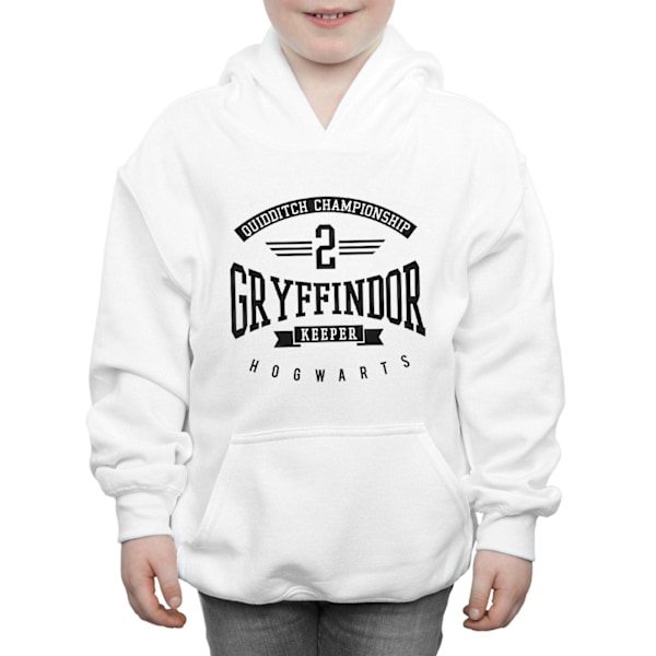 Harry Potter Pojkar Gryffindor Keeper Bomullströja 7-8 År Vit White 7-8 Years