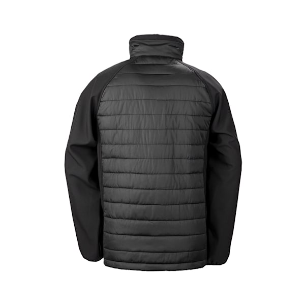 Result Herr Svart Compass Vadderad Soft Shell Jacka M Svart/Grå Black/Grey M