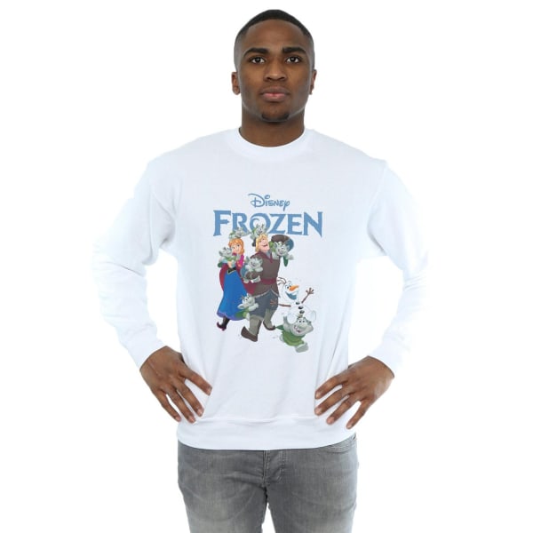 Disney Mens Frozen Happy Trolls Sweatshirt 5XL Vit White 5XL