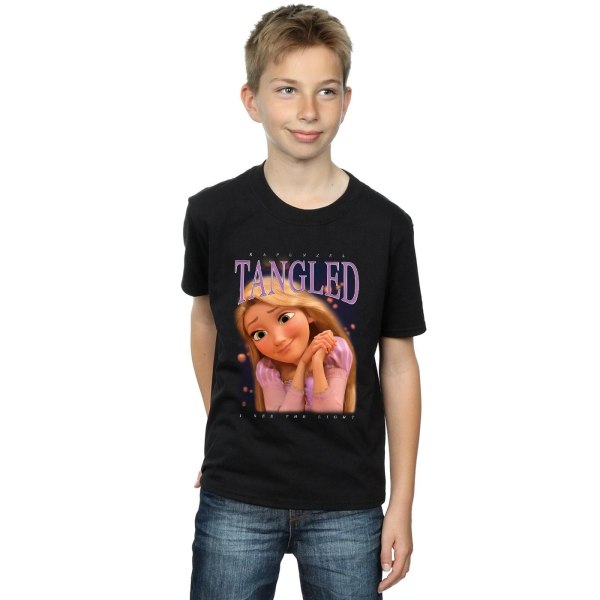 Disney Boys Tangled Rapunzel Montage T-shirt 5-6 år Svart Black 5-6 Years