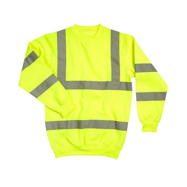 Warrior Herr High-Vis Sweatshirt L Fluorescerande Gul Fluorescent Yellow L