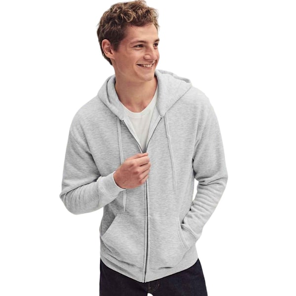 Fruit of the Loom Unisex Vuxen Premium Full Zip Hoodie 4XL Värme Heather Grey 4XL