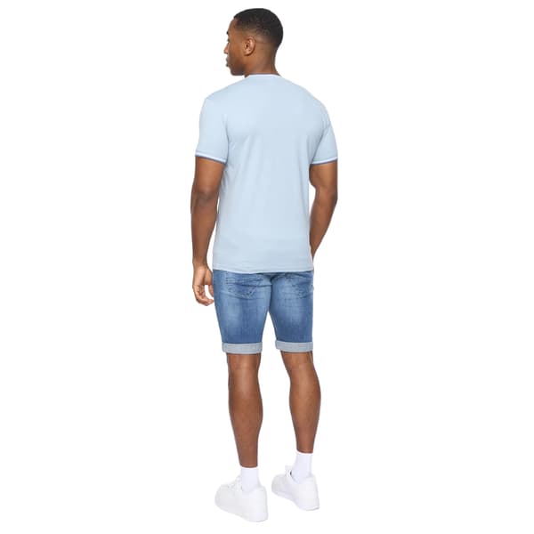 Crosshatch Shellworth T-shirt för män, L Ljusblå Light Blue L