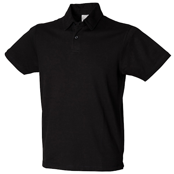 Skinni Fit Herr Stretch Poloshirt L Svart Black L