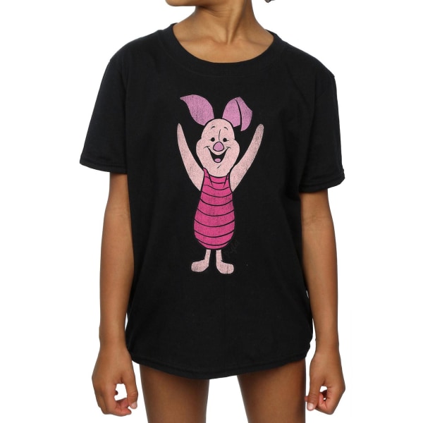 Winnie the Pooh flickor klassisk Piglet bomull T-shirt 12-13 år Sports Grey 12-13 Years