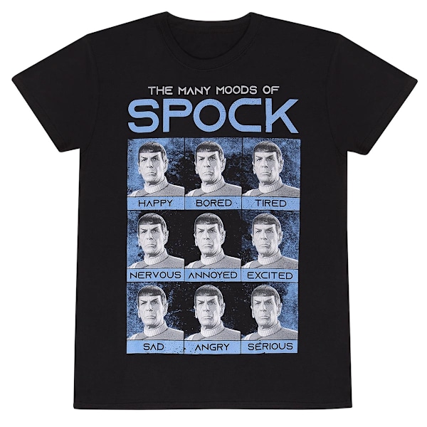 Star Trek Unisex Adult Many Moods Of Spock T-Shirt XL Svart Black XL