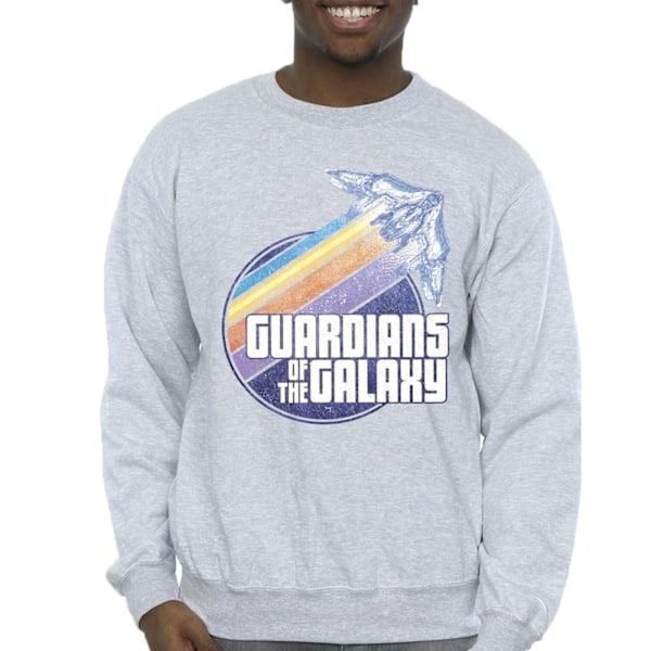 Guardians Of The Galaxy Herr Badge Rocket Sweatshirt XL Sports Sports Grey XL