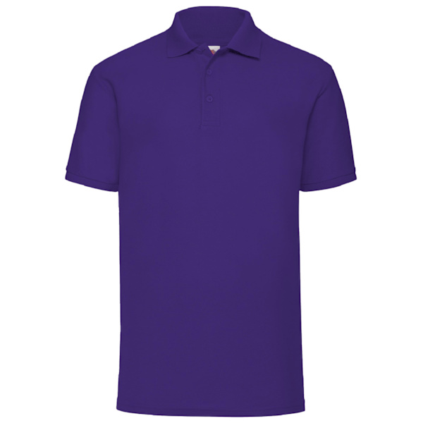 Fruit Of The Loom Herr 65/35 Pique Kortärmad Polotröja S Lila Purple S