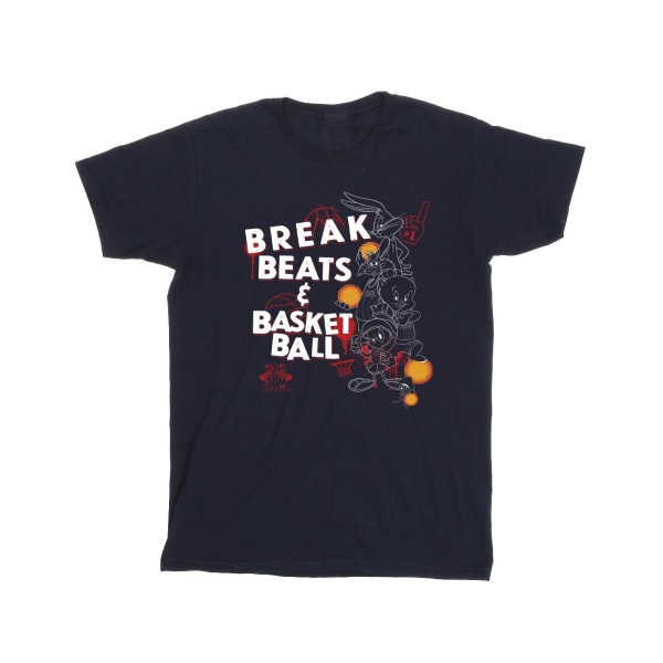 Space Jam: A New Legacy Mens Break Beats & Basketball T-shirt 5 Navy Blue 5XL