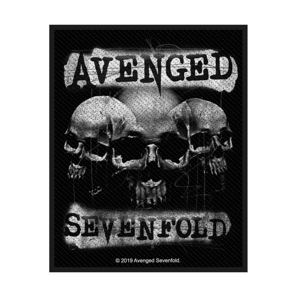 Avenged Sevenfold Skull Patch One Size Svart/Grå Black/Grey One Size