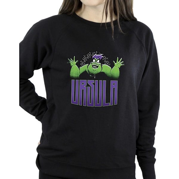 Disney Dam/Damer Skurkar Ursula Grön Sweatshirt S Svart Black S