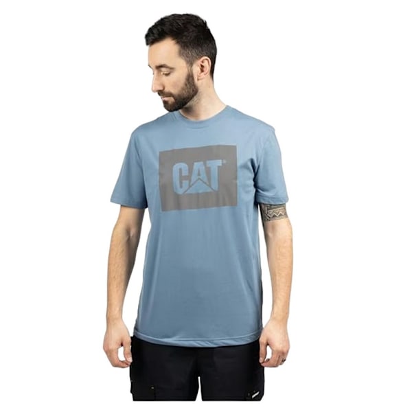 Caterpillar Mens Graphic Print T-Shirt XXL Coronet Blue Coronet Blue XXL