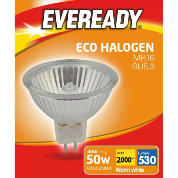 Eveready Eco Halogen MR16 Glödlampa 40w Varmvit Warm White 40w