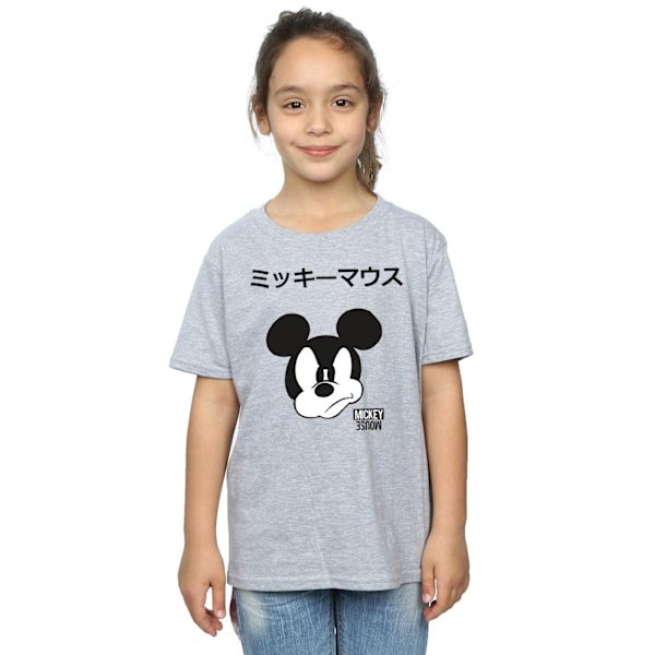 Disney Girls Mickey Mouse Japansk Bomull T-shirt 12-13 År S Sports Grey 12-13 Years