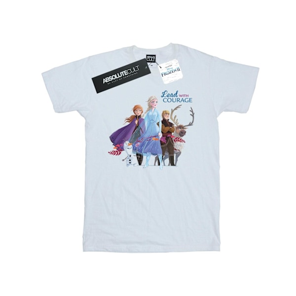 Disney Dam/Damer Frozen 2 Lead With Courage Bomull Boyfrien White 4XL