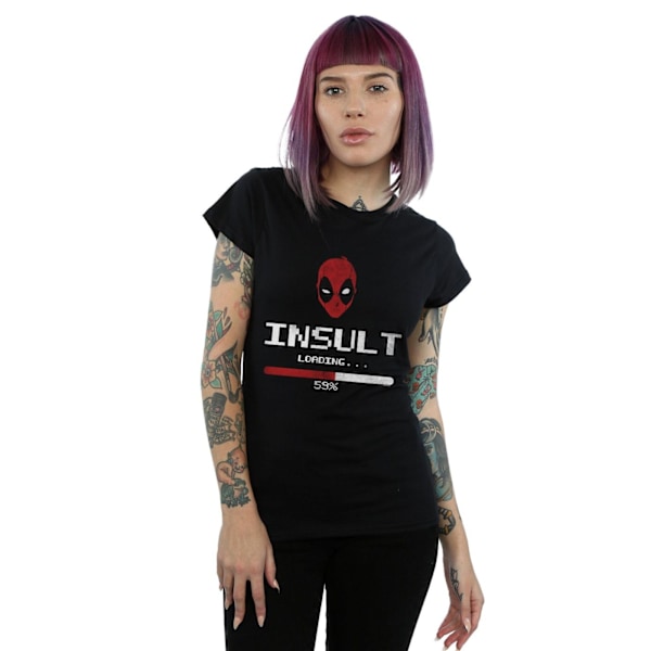 Marvel Dam/Kvinnor Deadpool Insult Loading Bomull T-Shirt L B Black L