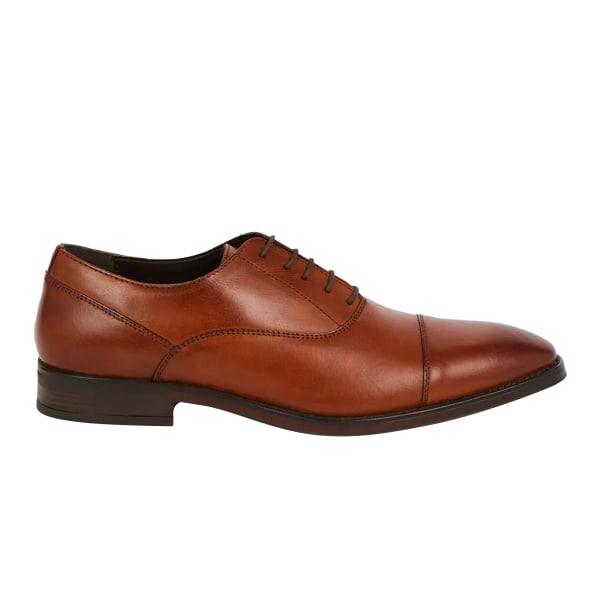 Burton herr Oxford-skor i läder med tåhätta 8 UK Tan Tan 8 UK