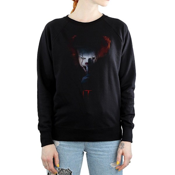 It Dam/Damer Pennywise Quiet Sweatshirt XXL Svart Black XXL