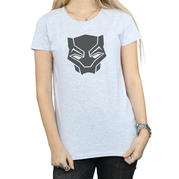 Marvel Womens/Ladies Black Panther Black On Black Cotton T-Shir Sports Grey XL