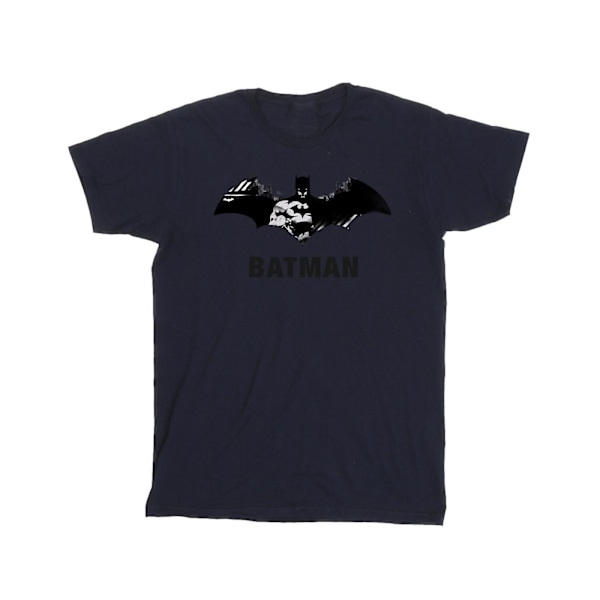 DC Comics Boys Batman Black Stare Logo T-Shirt 3-4 år Marinblå B Navy Blue 3-4 Years