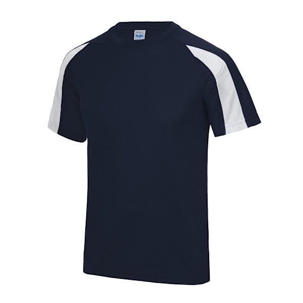 AWDis Cool Mens Contrast Moisture Wicking T-Shirt M French Navy French Navy/Arctic White M