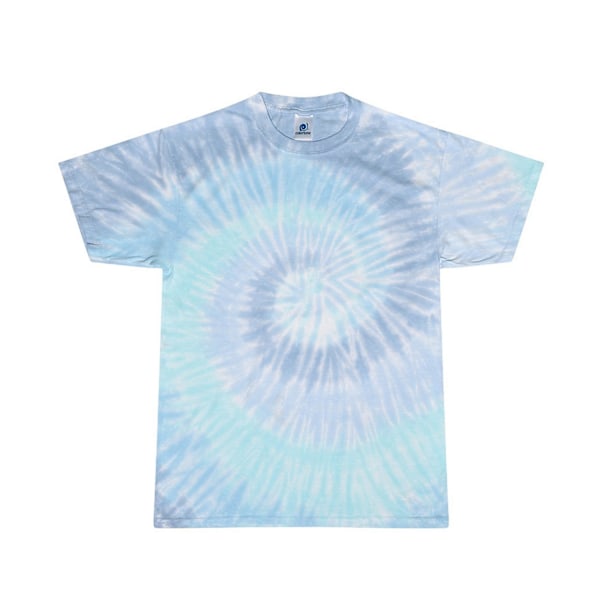 Colortone Dam/Dam Rainbow Tie-Dye Kortärmad Kraftig Lagoon M