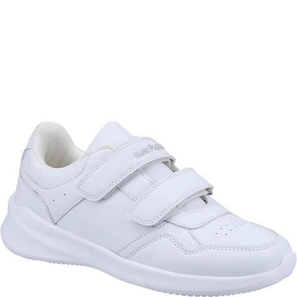 Hush Puppies Barn/Barn Marling Läder Casual Skor 4 UK W White 4 UK