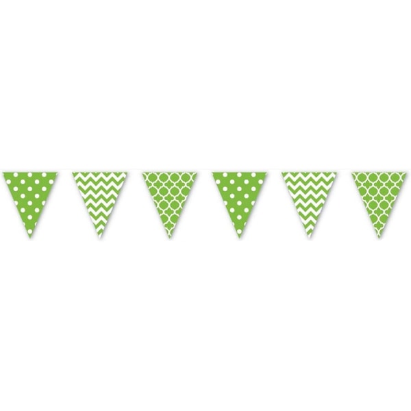 Amscan Polka Dot och Chevron Banner En Storlek Grön/Vit Green/White One Size