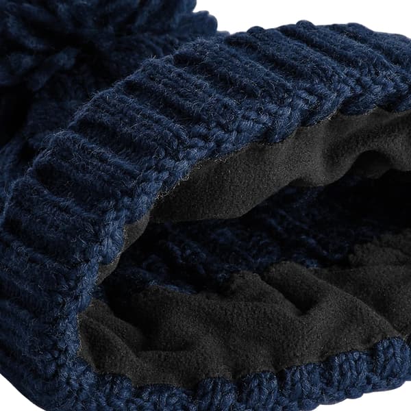 Beechfield Cable Knit Melange Beanie One Size Marinblå Navy One Size