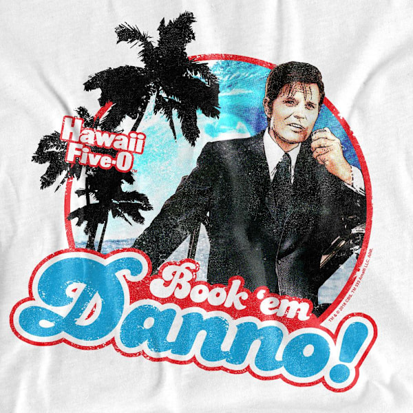 Hawaii Five-0 Herr Book Em Danno T-Shirt M Vit White M