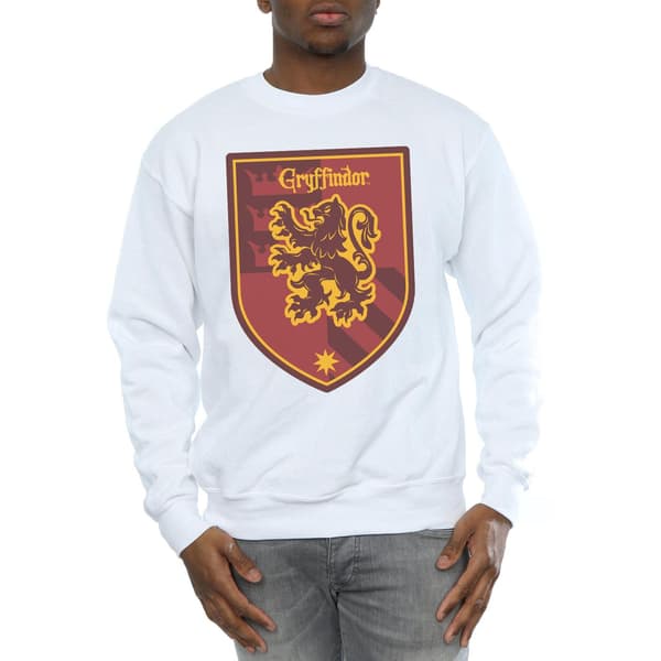 Harry Potter Herr Gryffindor Crest Flat Sweatshirt 3XL Vit White 3XL