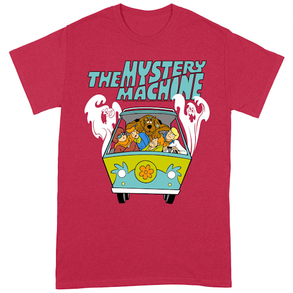 Scooby Doo Unisex Vuxen The Mystery Machine T-Shirt S Röd/Turkos Red/Turquoise/White S