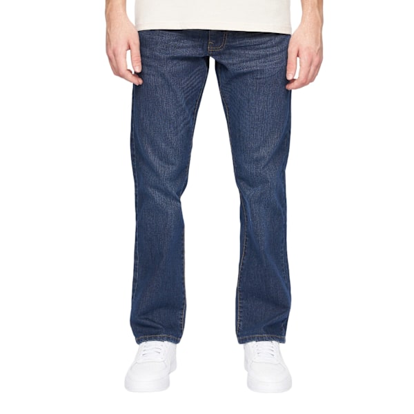 Crosshatch herr Bandol raka ben jeans 32R mörk tvätt Dark Wash 32R