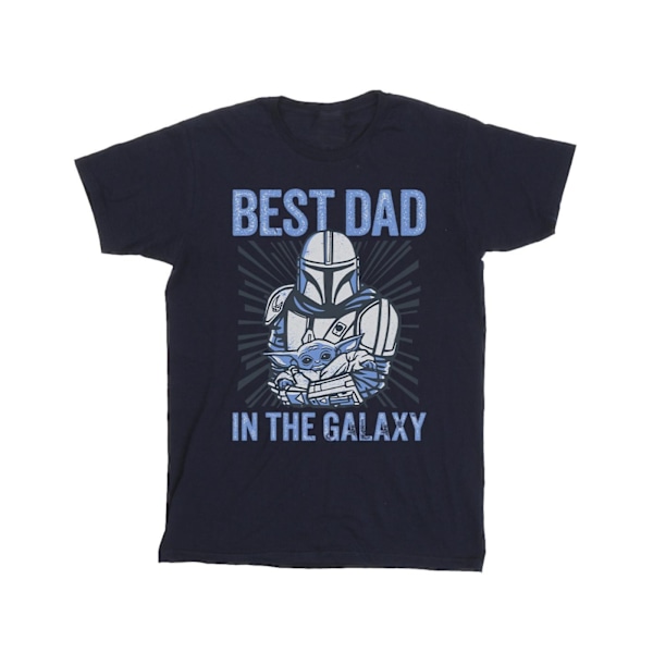 Star Wars Herr Mandalorian Bästa Pappa Galaxy T-shirt S Marinblå Navy Blue S