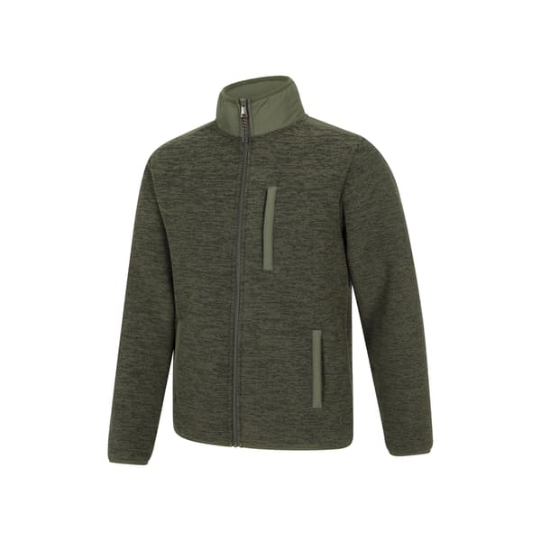 Mountain Warehouse Herr Hayfield Heldragen Fleece med Fuskpälsfoder Khaki Green M