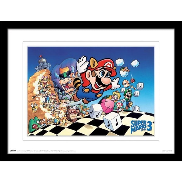 Super Mario Bros Characters Print 40cm x 30cm Vit/Blå/Svart White/Blue/Black 40cm x 30cm