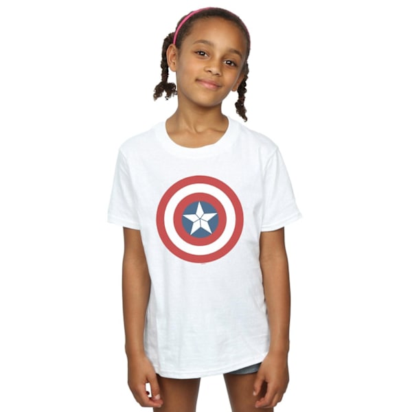 Marvel Girls Captain America Civil War Shield Bomull T-shirt 12 White 12-13 Years