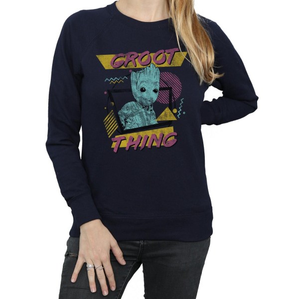 Marvel Dam/Kvinnor Guardians Of The Galaxy Vol. 2 Groot Thing Navy Blue XXL