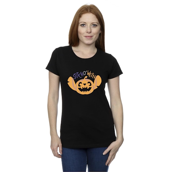 Lilo & Stitch Dam/Kvinnor Stitch O Ween Bomulls T-Shirt XL Bla Black XL