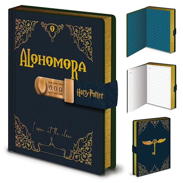 Harry Potter Alohomora Låsbart A5 Dagbok One Size Svart Black One Size