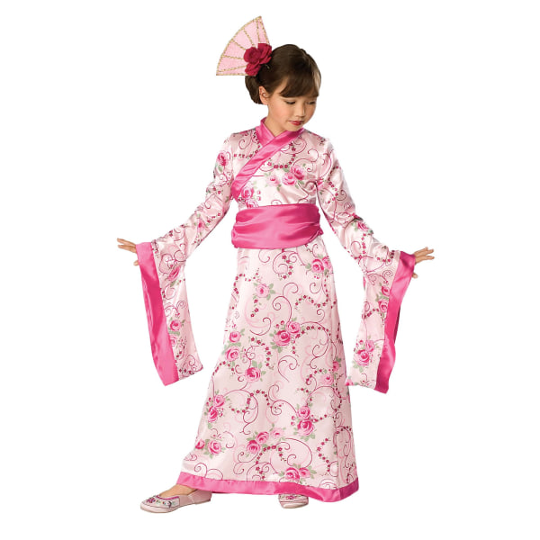 Bristol Novelty Girls Asian Princess Costume 5-7 Years Pink Pink 5-7 Years