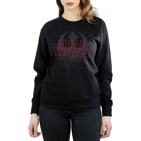 Star Wars Dam/Damer The Last Jedi Shattered Emblem Sweatshirt Black S