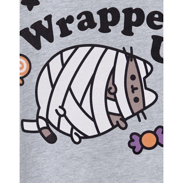 Pusheen Girls Halloween Mummy Marl T-Shirt 11-12 år Grå Grey 11-12 Years
