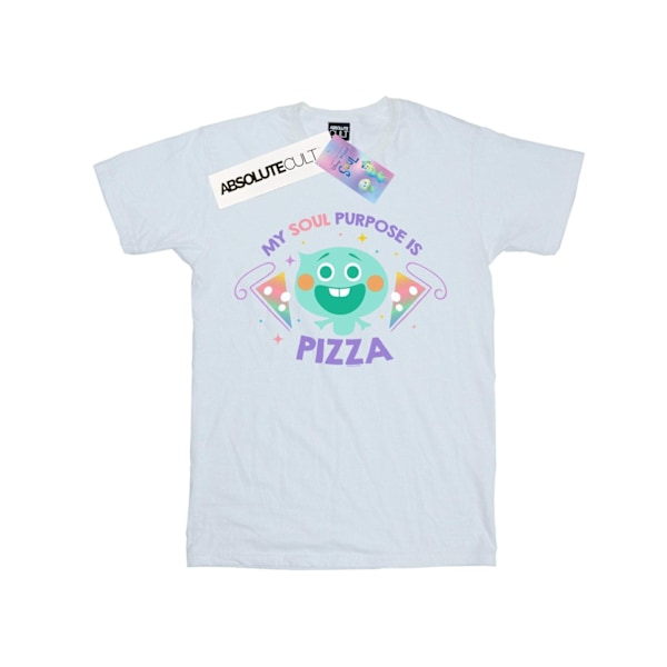 Disney Dam/Kvinnor Soul 22 Soul Purpose Är Pizza Bomull Pojkvän T-Shirt White XL