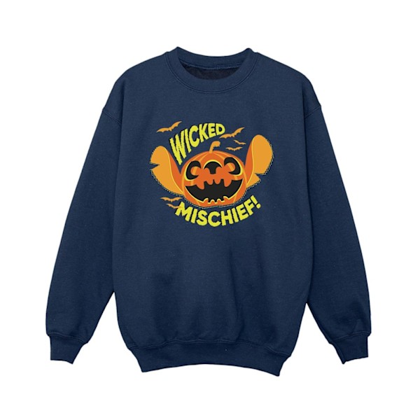 Disney Boys Lilo And Stitch Wicked Mischief Sweatshirt 9-11 År Navy Blue 9-11 Years