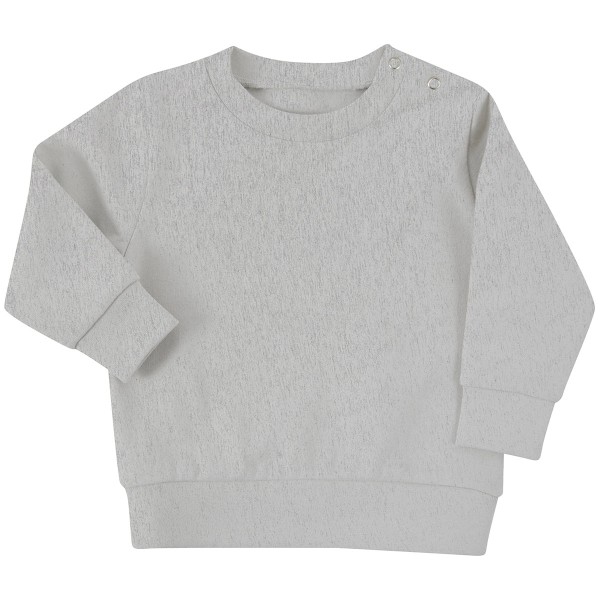 Larkwood Baby Sustainable Sweatshirt 0-6 Months Heather Grey Heather Grey 0-6 Months