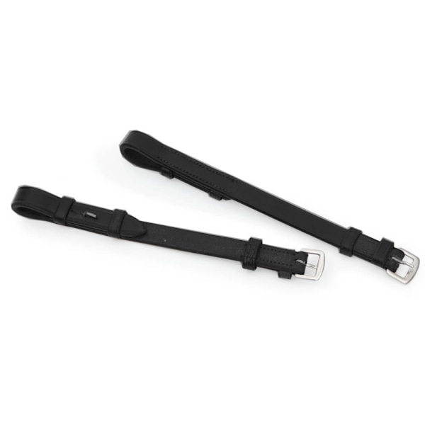 Blenheim Läder Hästtygelkinder (2-pack) Helt Svart Black Full
