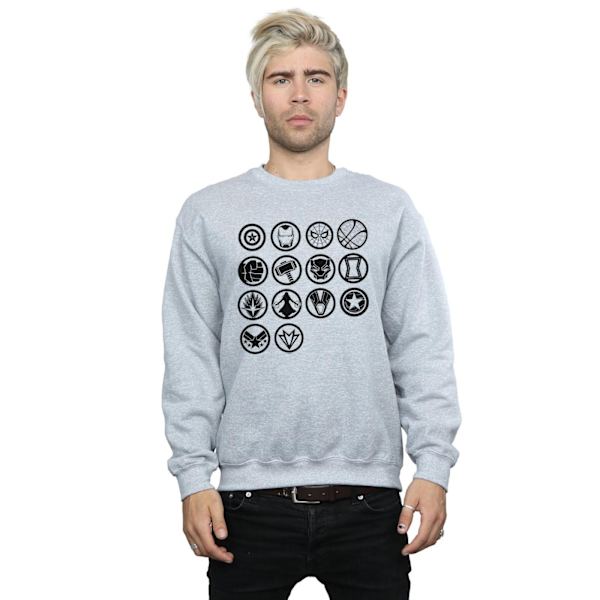 Marvel Herr Avengers Infinity War Icons Assemble Sweatshirt XL Sports Grey XL