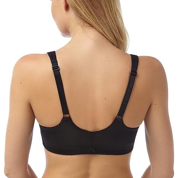 Marlon Dam/Kvinnors Framstängning Fast Kontroll BH 42C Svart Black 42C