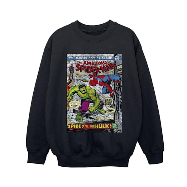 Marvel Boys Spider-Man VS Hulk Cover Sweatshirt 12-13 År Bla Black 12-13 Years